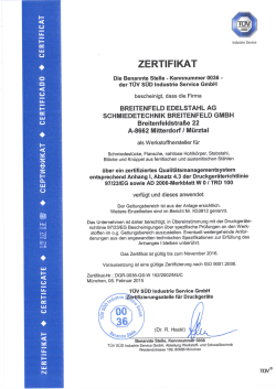 Druckger&auml;terichtlinie 97/23/EG und AD 2000