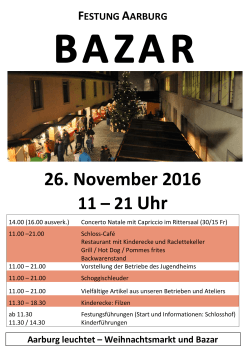 Flyer Programm Bazar 2016