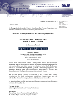 Internal Investigations aus der Anwaltsperspektive