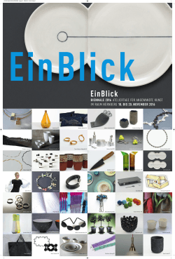 EinBlick Biennale 2016 - Forum Angewandte Kunst Nürnberg eV