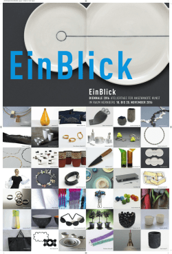 EinBlick Biennale 2016 - Forum Angewandte Kunst N&uuml;rnberg eV