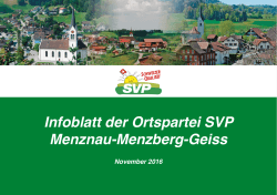 Infoblatt der Ortspartei SVP Menznau-Menzberg