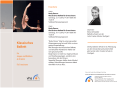 Klassisches Ballett - VHS Schwäbisch Hall