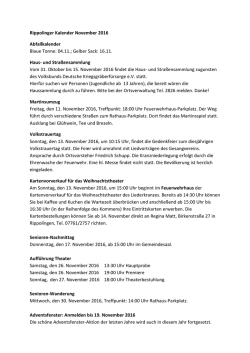 Rippolinger Kalender November 2016