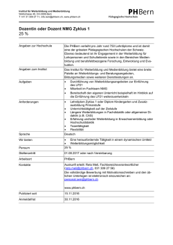 Dozentin oder Dozent NMG Zyklus 1 25