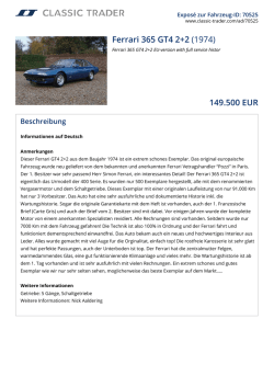 Ferrari 365 GT4 2+2 (1974) 149.500 EUR