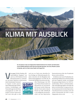 Klima mit ausblicK - Deutscher Alpenverein