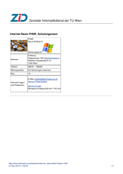 FHSR | Internet-R&auml;ume | Zentraler Informatikdienst | TU Wien