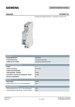 Datenblatt 5SY6006-7KL - Siemens Industry Online Support