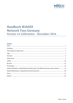 Handbuch WebEDI 1.6 - Network Toys Germany