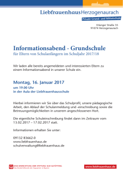 weitere Informationen  - Liebfrauenhaus Herzogenaurach