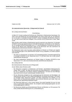 Drucksachen allgemein - Nieders&auml;chsischer Landtag