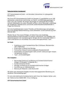 Subunternehmer bundesweit - STF Sicherheitstechnik GmbH