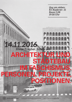 Klaus Tragbar, Innsbruck - Institut für Architekturgeschichte