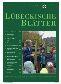- Lübeckische Blätter