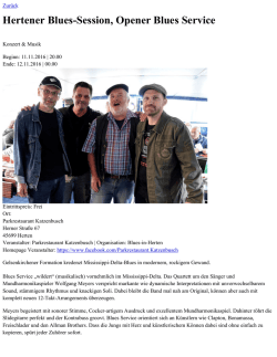 Hertener Blues-Session, Opener Blues Service