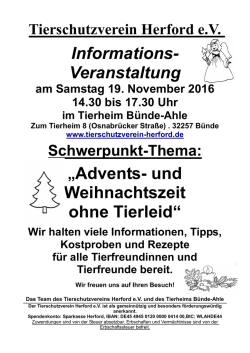 Informations - Tierschutzverein Herford