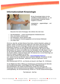 Informationsblatt Kinesiologie &ndash; Annegret Amrein Egli