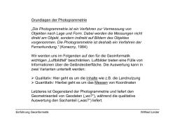 Die Photogrammetrie ist ein Verfahren zur Vermessung von