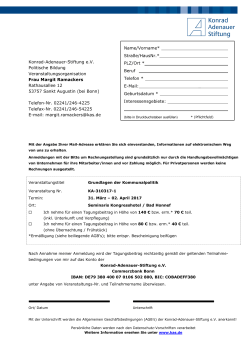Anmeldebogen KA-310317-1 - Konrad-Adenauer