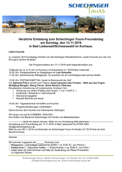 Herzliche Einladung zum Schechinger-Tours