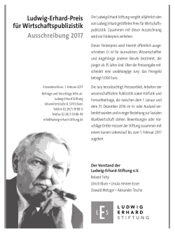 Ausschreibung 2017 - Ludwig Erhard Stiftung