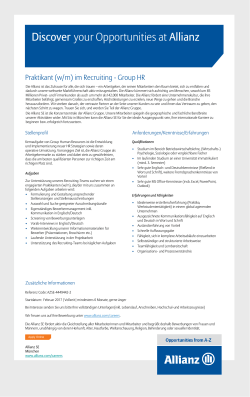 Discover your Opportunities at Allianz