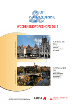 Informationsflyer zu den Wochenendworkshops in M&uuml;nster und