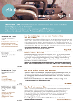 Januar - April e&szlig;kultur