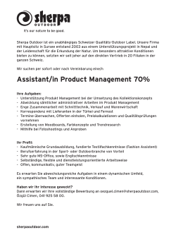 Assistant/in Product Management 70%
