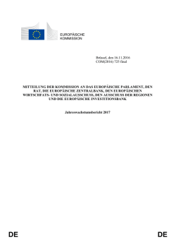 Jahreswachstumsbericht 2017 - Europäische Kommission