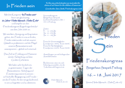 Friedenskongress In Frieden - Heiler Mensch