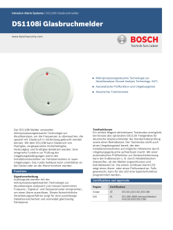 DS1108i Glasbruchmelder - Bosch Security Systems