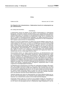 Drucksachen allgemein - Nieders&auml;chsischer Landtag