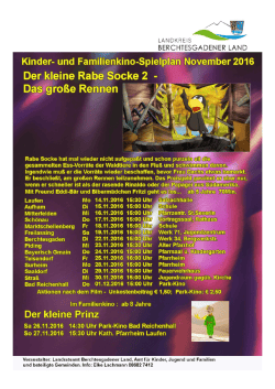 Informationen zum Kinderkino