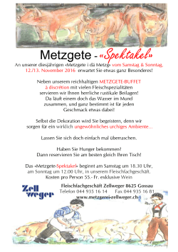 Metzgete - «Spektakel