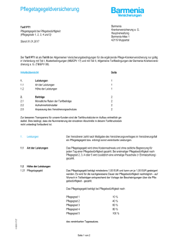 Tarifbedingungen PT1 - Barmenia Versicherungen