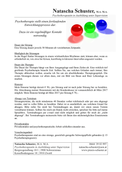 Informationsblatt zur Therapie