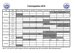 Trainingzeiten 2016 - Tennisclub Krofdorf