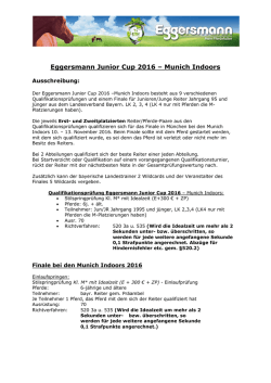 Eggersmann Junior Cup 2016 &ndash; Munich Indoors