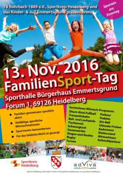 13. Nov. 2016 Sporthalle Bürgerhaus Emmertsgrund Forum 1