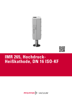 IMR 265, Hochdruck- Hei&szlig;kathode, DN 16 ISO-KF