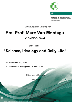 Em. Prof. Marc Van Montagu