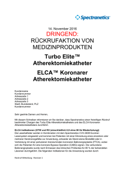 DRINGEND: R&Uuml;CKRUFAKTION VON