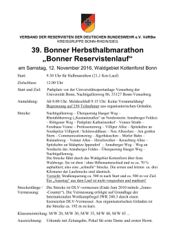 Infos - Bonner Herbsthalbmarathon