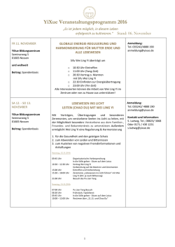Veranstaltungsprogramm 2016