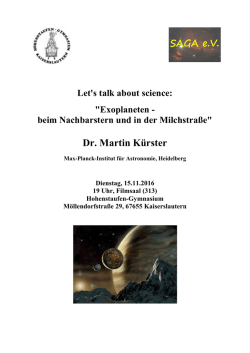 Dr. Martin K&uuml;rster