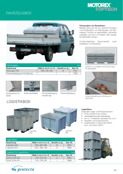 Fahrzeugbox / Logistikboxen / Werkzeugboxen