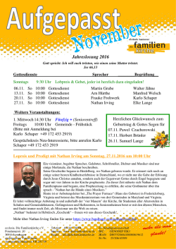 Jahreslosung 2016 - die Familienkirche