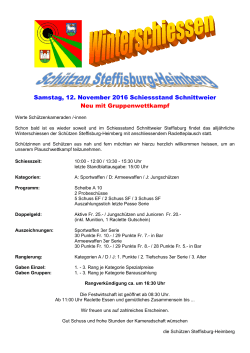 Samstag, 12. November 2016 Schiessstand Schnittweier Neu mit